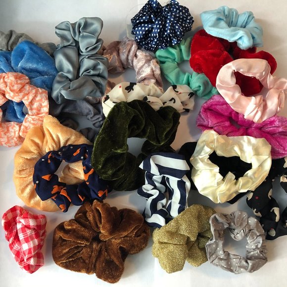 35 Hair Scrunchies Hair Ties HUGE Variety - Picture 2 of 2